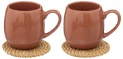 Kubki ceramiczne ALICANTE, 2 sztuki, 300 ml + podstawki