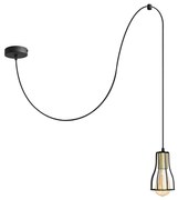 Żyrandol na lince TUBE LONG 1xE27/15W/230V czarny/złoty