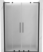 Mexen Velar L Duo drzwi prysznicowe rozsuwane 150 cm, szron, czarne - 871-150-003-32-70