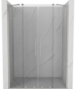 Mexen Velar Duo drzwi prysznicowe rozsuwane 160 cm, transparent, nikiel szczotkowany - 871-160-000-02-97