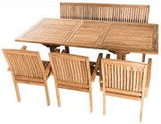 Zestaw teak ogrodowy TWIN 1 + 3 + 1