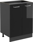 Szafki kuchenne czarny wysoki połysk 60x46x81.6 r-line