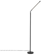 Nowoczesna lampa stojąca czarna w komplecie z diodą LED i ściemniaczem dotykowym - Berdien Nowoczesny Oswietlenie wewnetrzne