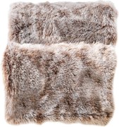 Miękki koc ze sztucznego futra, BEIGE