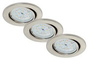 Briloner 7220-032 - PACK 3x LED Łazienkowe oświetlenie wpuszczane FIT 1xGU10/5W/230V