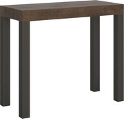 Konsola rozkładana 90x40/196 cm Everyday Small Orzech rama w kolorze Antracytu