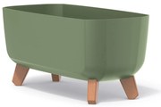 Donica ogrodowa Gracia Case 39 x 19,5 x 19 cm ziemisty zielony PROSPERPLAST