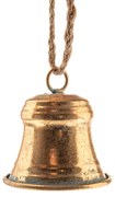 Metalowy dzwonek 7,5 cm, kolor złoty, rustykalny