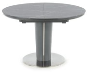 Stół rozkładany RICARDO 120(160)x120 szary marmur HALMAR