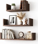 Komplet 3 półek ściennych w kolorze wenge B1-H99