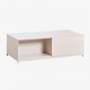 Prostokątny Stolik Kawowy 120x60 Cm Z Mdf Kivora Gardenia Biel - Sklum