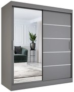 Szafa przesuwna MODUO COMFORT 3 180 antracyt z lustrem MKPOL