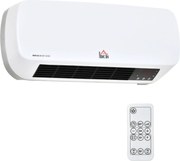 HOMCOM Grzejnik ścienno-2000W z pilotem zdalnego sterowania 2 tryby grzania wyświetlacz LED timer 12h do łazienki