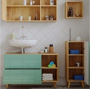 Szafka pod umywalkę miętowa zieleń 90x32.6x59 rudi