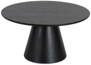 Czarny kawowy stolik na stożkowej podstawie H2-F73