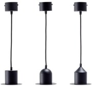 Zestaw 3 czarnych lamp wiszących EMKO Hat