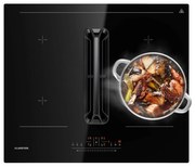 Klarstein AirJet BasicHybrid 60cm 4 Strefy Płyta Indukcyjna z Okapem Czarny