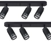 VERTICAL BLACK SPOT 6xGU10, 6 kloszy na listwie, czarna