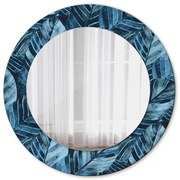 Liście dżungli Lustro z nadrukiem okrągłe