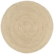 Biały dywanik w spiralny wzór 90 cm M0-P16