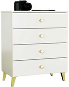 Kaszmirowa komoda w stylu glamour 4 szuflady G3-P77