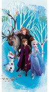 Niebieski bawełniany ręcznik dziecięcy 70x140 cm Frozen "Blue" – Jerry Fabrics