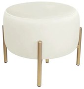 Pufa WILFRED MG VELVET ecru/złota ATOS