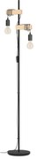 Lampa stojąca LED w czarno-naturalnym kolorze (wysokość 166,5 cm) TOWNSHEND – EGLO