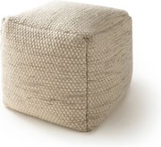 Kwadratowa pufa w kolorze kremowym Rocco