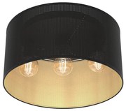 Lampa sufitowa LOFT SHADE 3xE27/60W/230V czarno-złota