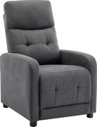 Fotel z funkcją relax tapicerowany antracytowy – JARAMILO