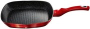 Czerwona patelnia grillowa na indukcję E3-E45