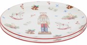 Zestaw 2 płytkich talerzy porcelanowych Dziadek do orzechów 27 cm