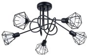 Sollux SL.1110 - Lampa wisząca ARTEMIS 5xE14/40W/230V czarna