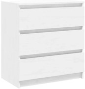 Biała sosnowa komoda z 3 szufladami C0-P41