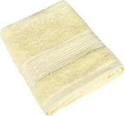 Bellatex Ręcznik Kamilka Pasek jasnożółty, 50 x 100 cm