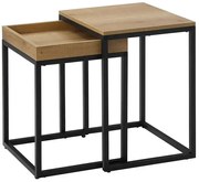 Loftowy Stolik Kawowy 2W1 Miodowy Brąz 120 Cm D6-T02