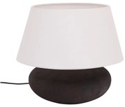 Czarno-biała lampa stołowa z tekstylnym kloszem (wysokość 35 cm) Nessi – Kave Home