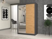 Szafa z lustrem, przesuwna Iga 120 A/B ANTRACYT ARTISAN