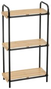 Czarno-naturalny bambusowy regał 41x77 cm – Casa Selección