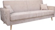 Beżowa sofa rozkładana na nóżkach S1-R94