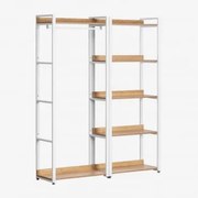 Modułowa Otwarta Szafa 2-częściowa Z Wieszakiem I Półką Ze Stali I Mdf Ariaster Miel - Sklum