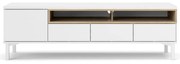 Biała szafka pod TV 156x48x48 cm Roomers – Tvilum