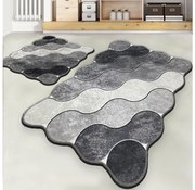 ZESTAW 2x Dywanik łazienkowy CIRCLE 60/100 cm szary