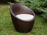 Krzesło ogrodowe MODICO brązowy technorattan