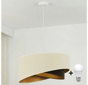 Brilagi - LED Żyrandol na lince LYRA 1xE27/15W/230V kremowy/czarny/złoty