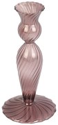 Brązowy szklany świecznik PT LIVING Swirl, wys. 17 cm