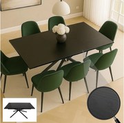 Stół do jadalni MCW-O57, wygląd kamienia czarny