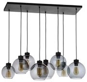 Żyrandol na lince CUBUS 8xE27/60W/230V czarny