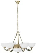 Lampa wisząca w biało-złotym kolorze ze szklanym kloszem ø 74 cm SAVOY – EGLO